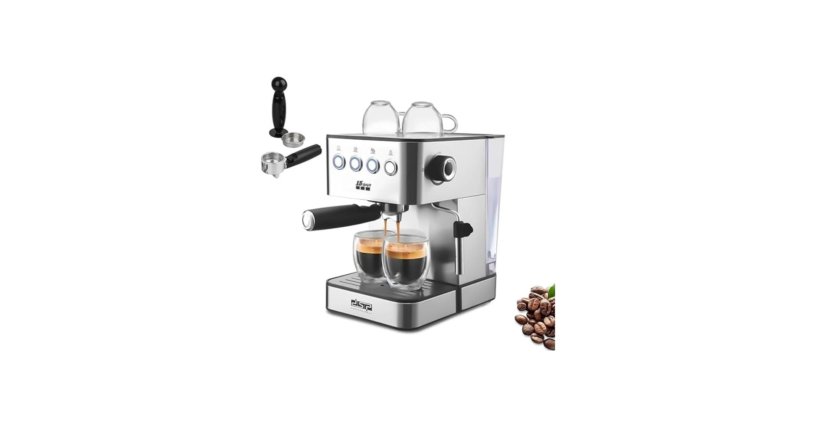 DSP Professional DSP-KA3090 Espresso Coffee Machine, 1.8 L, 850 W