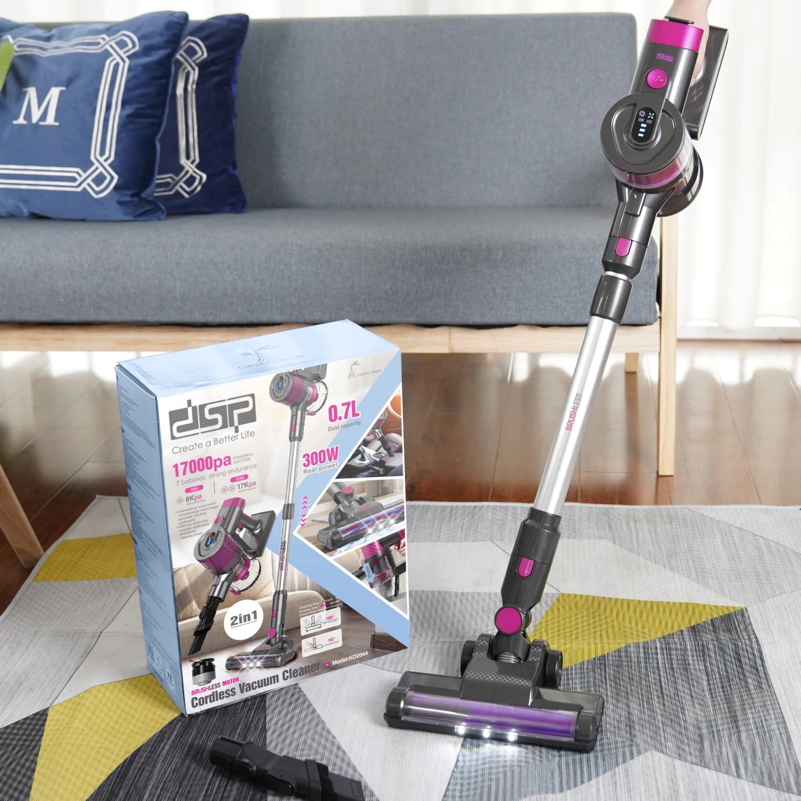 DSP Professional DSP-KD2044 300 W Cordless Stick Vacuum