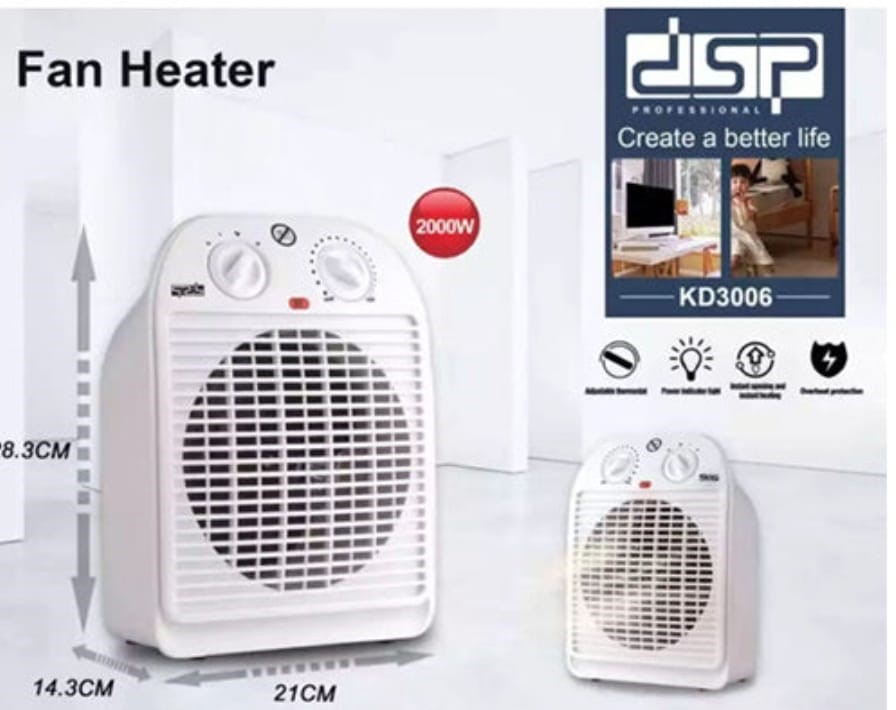 DSP Professional DSP-KD3006 Fan Heater 2000 W Large