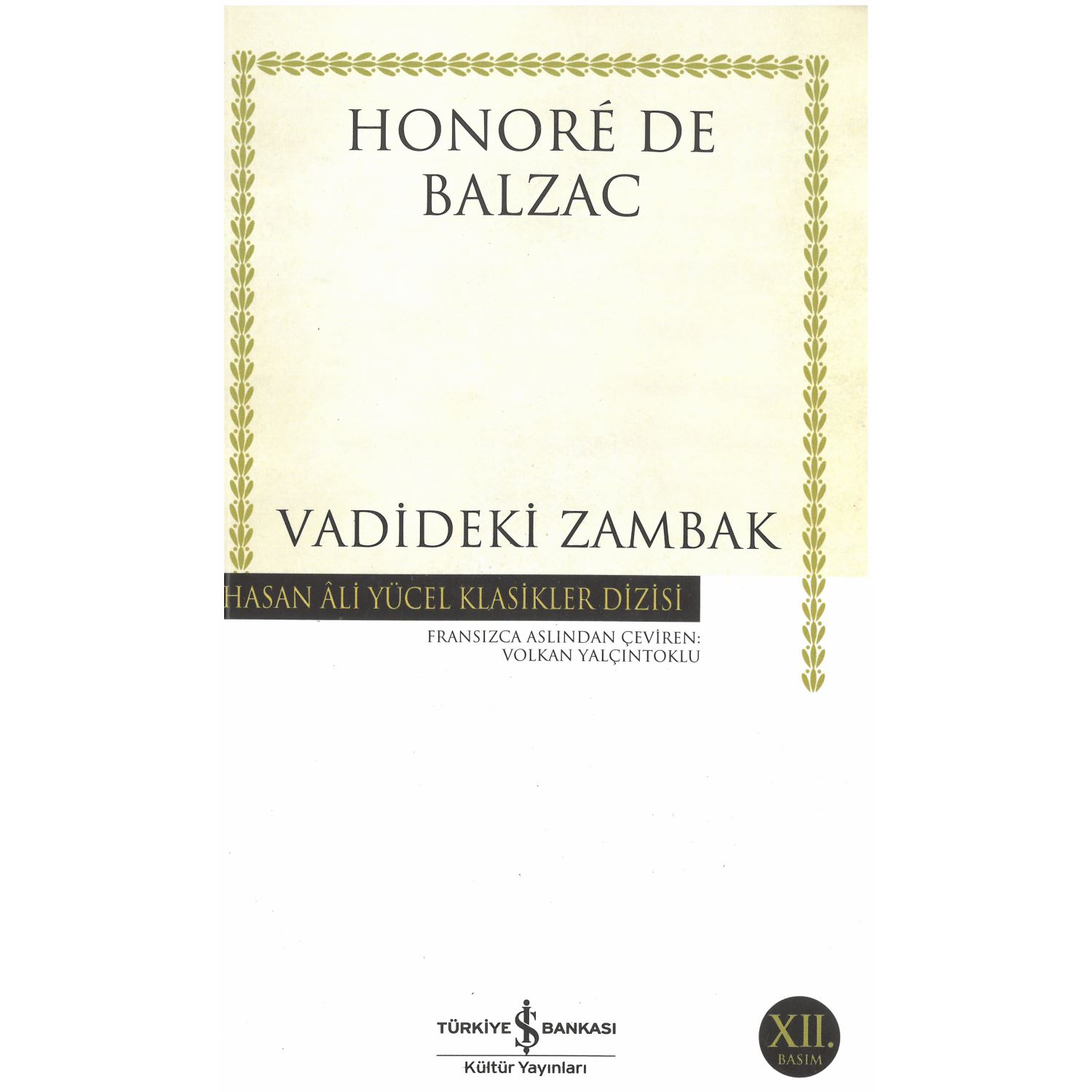 İş Bankası Kültür Yayınları Vadideki Zambak 9786053328582