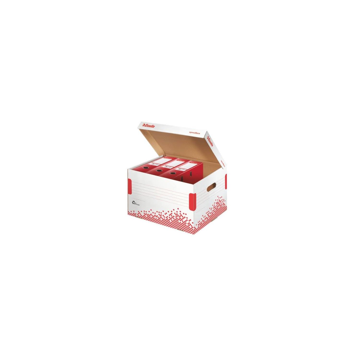 Esselte 623914 Front-Opening Archive Box for Binders, White
