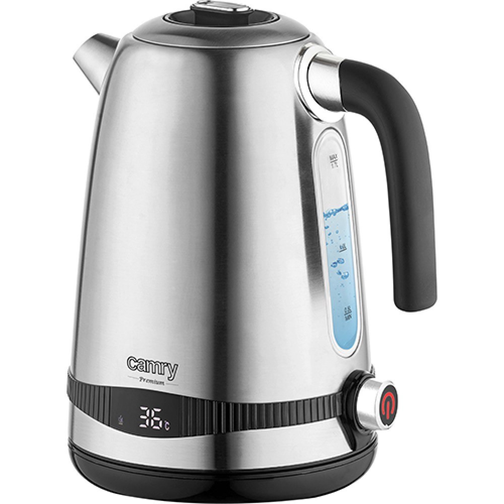 Adler Camry 1291 Stainless Steel Kettle with LCD Display, 1.7 L