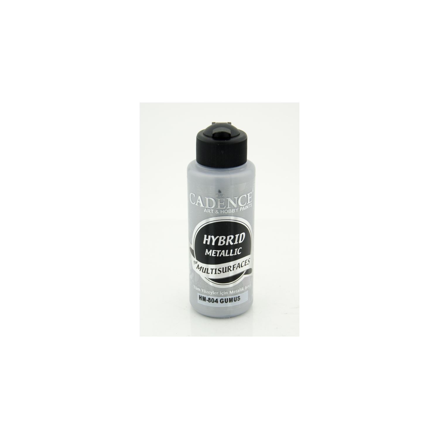 Cadence Hybrid Metallic Multisurfaces HM-804 Silver Acrylic Paint 500 ml