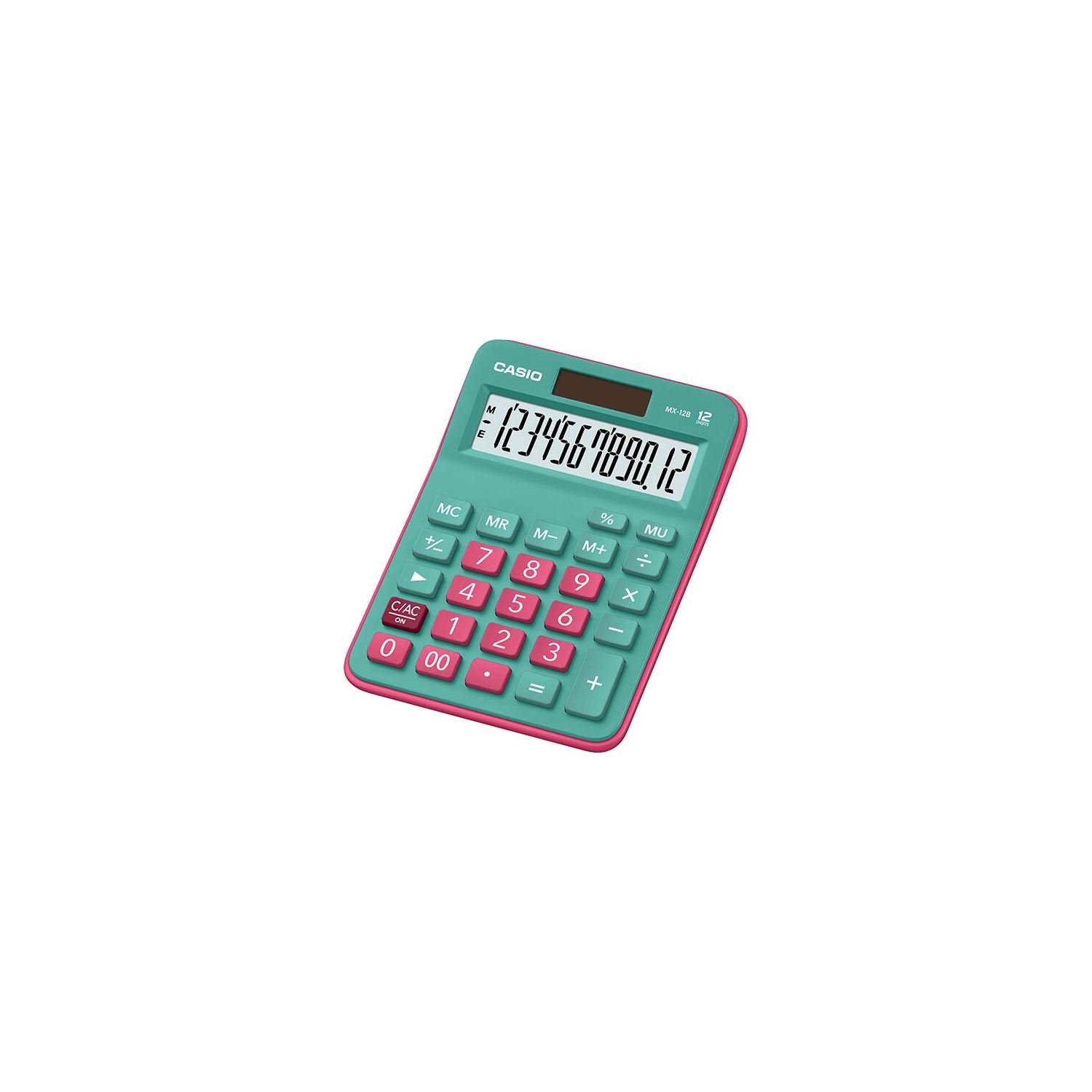 Casio MX-12B Desktop Calculator, Green-Pink