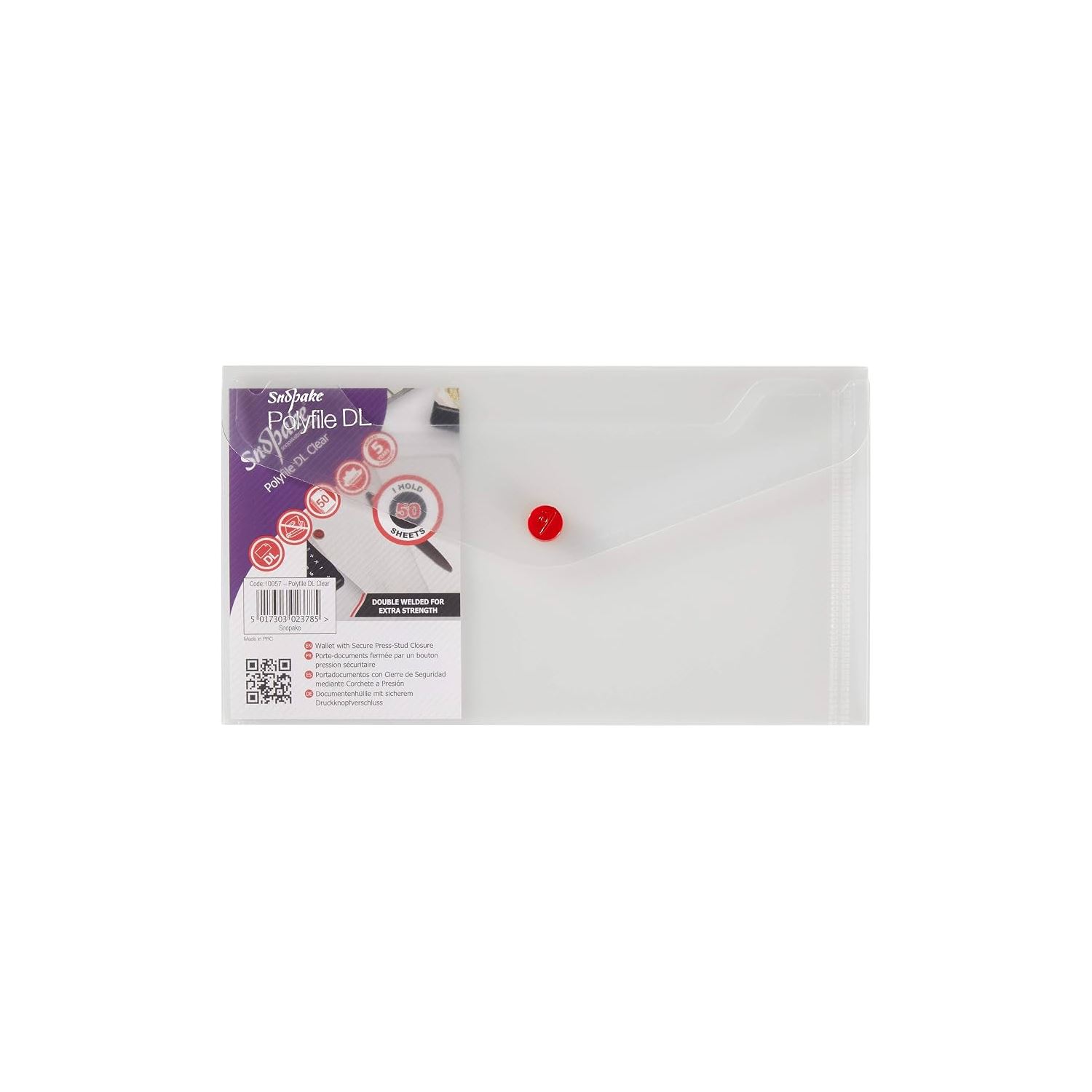 Snopake Polyfile Çıtçıtlı Dosya DL Şeffaf