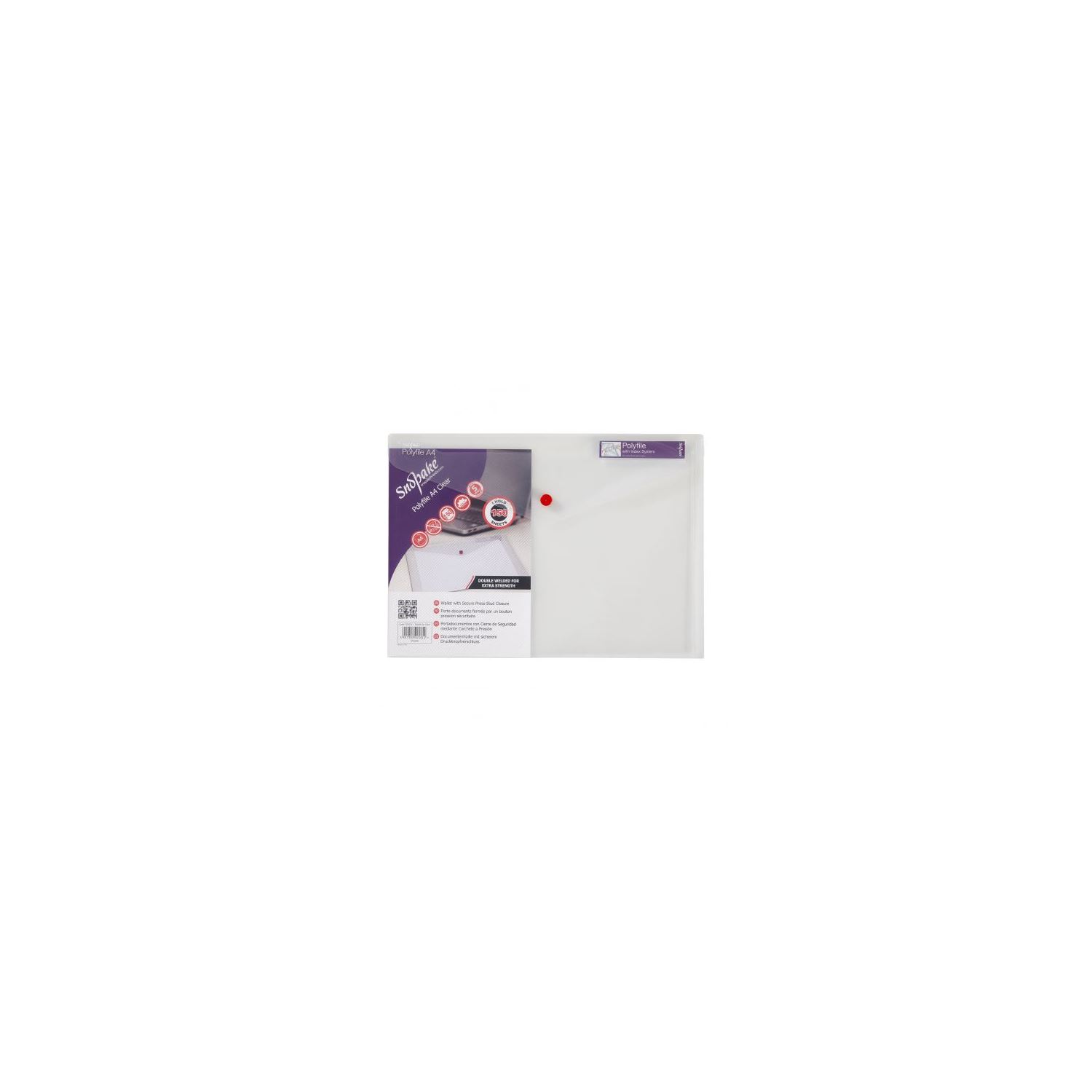 Snopake Polyfile Çıtçıtlı Dosya A4 Şeffaf
