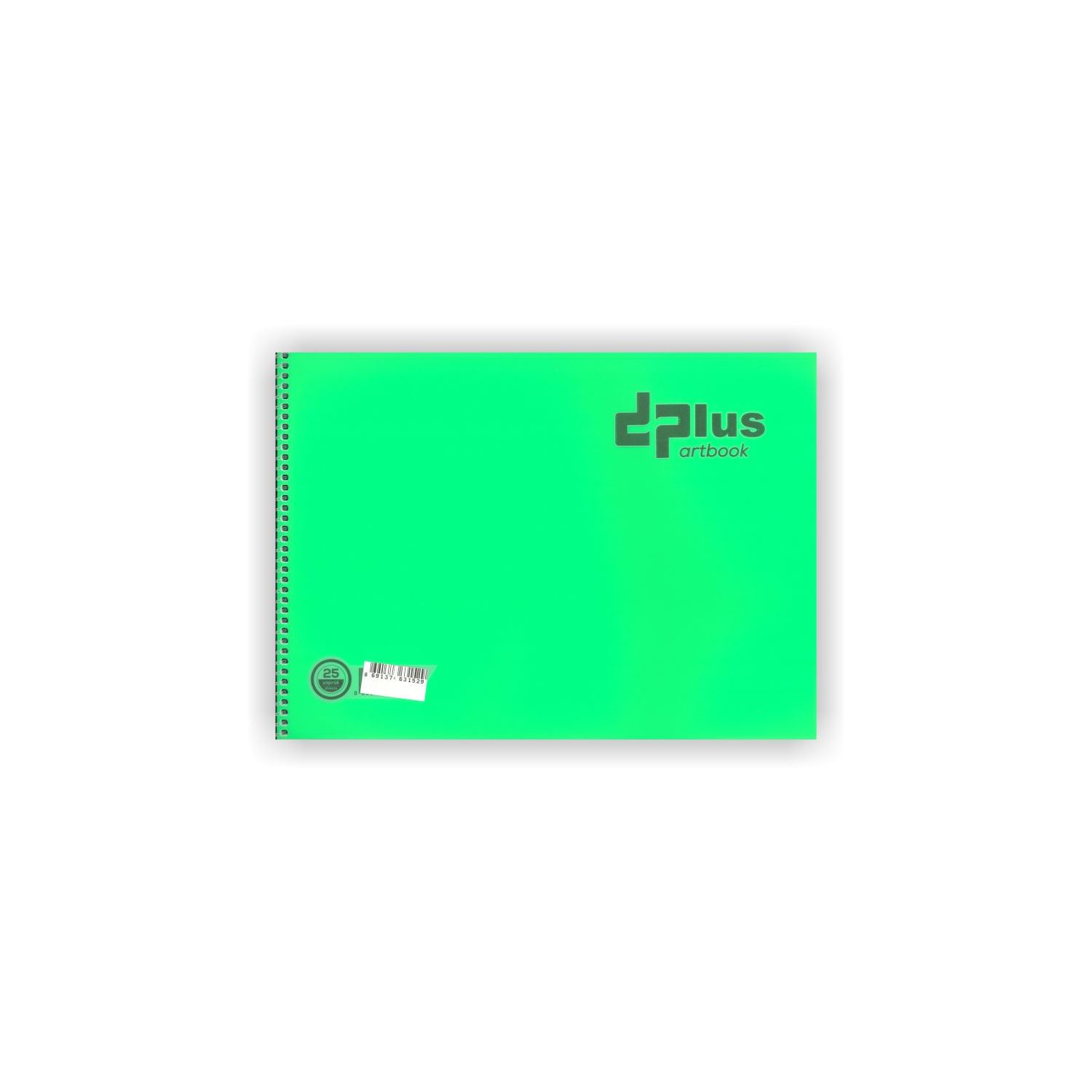 Dplus 25X35 Plastik Kapak Telli Resim Defteri Yeşil