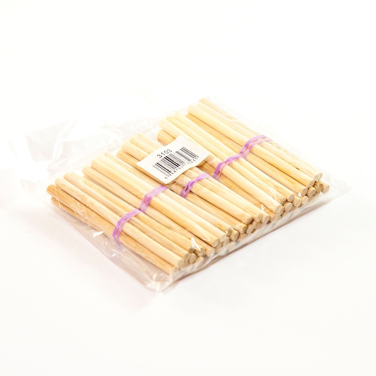 Dplus 700016 Colourless Round Wooden Craft Sticks
