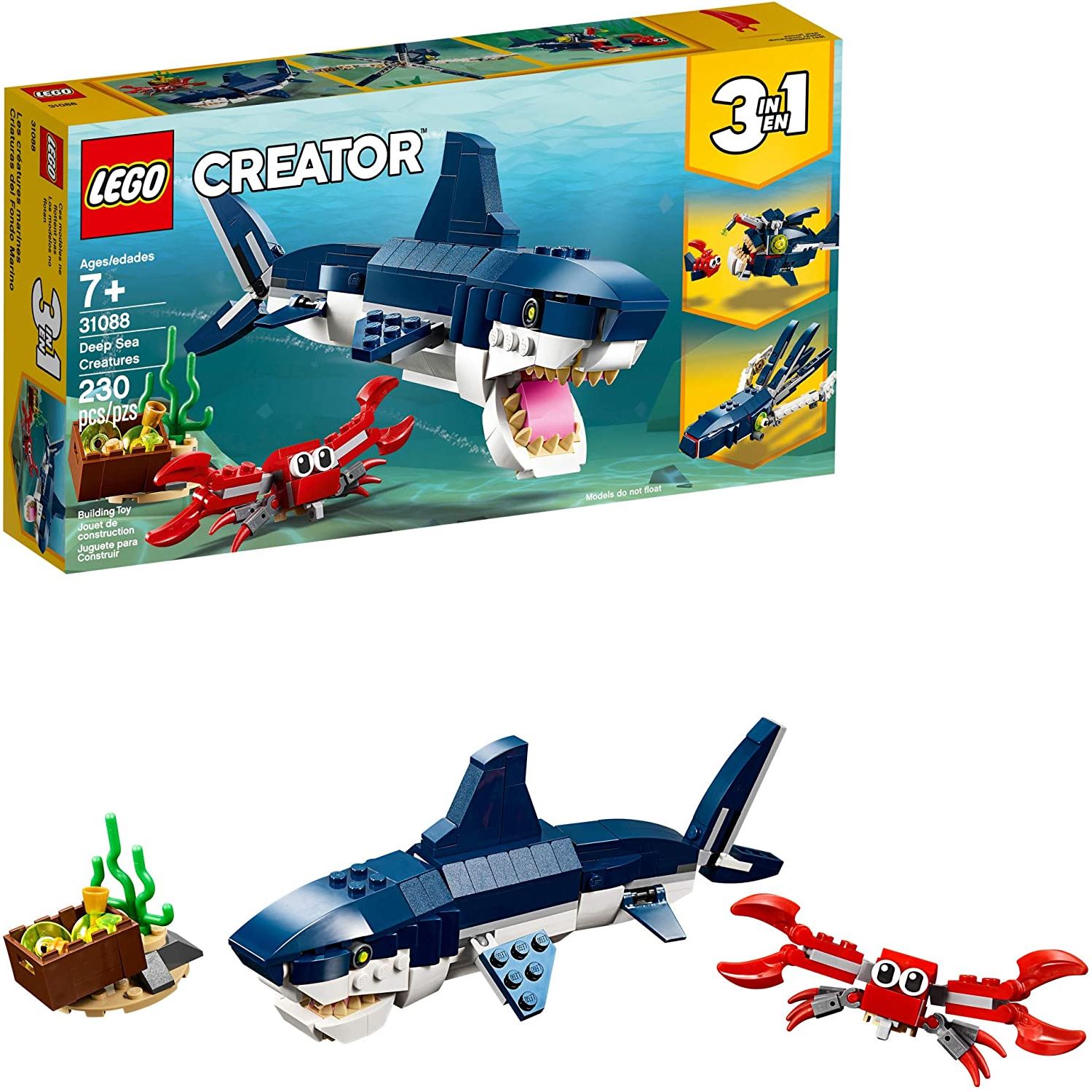 LEGO Creator Deepsea Creatures Building Set, 230 Pieces