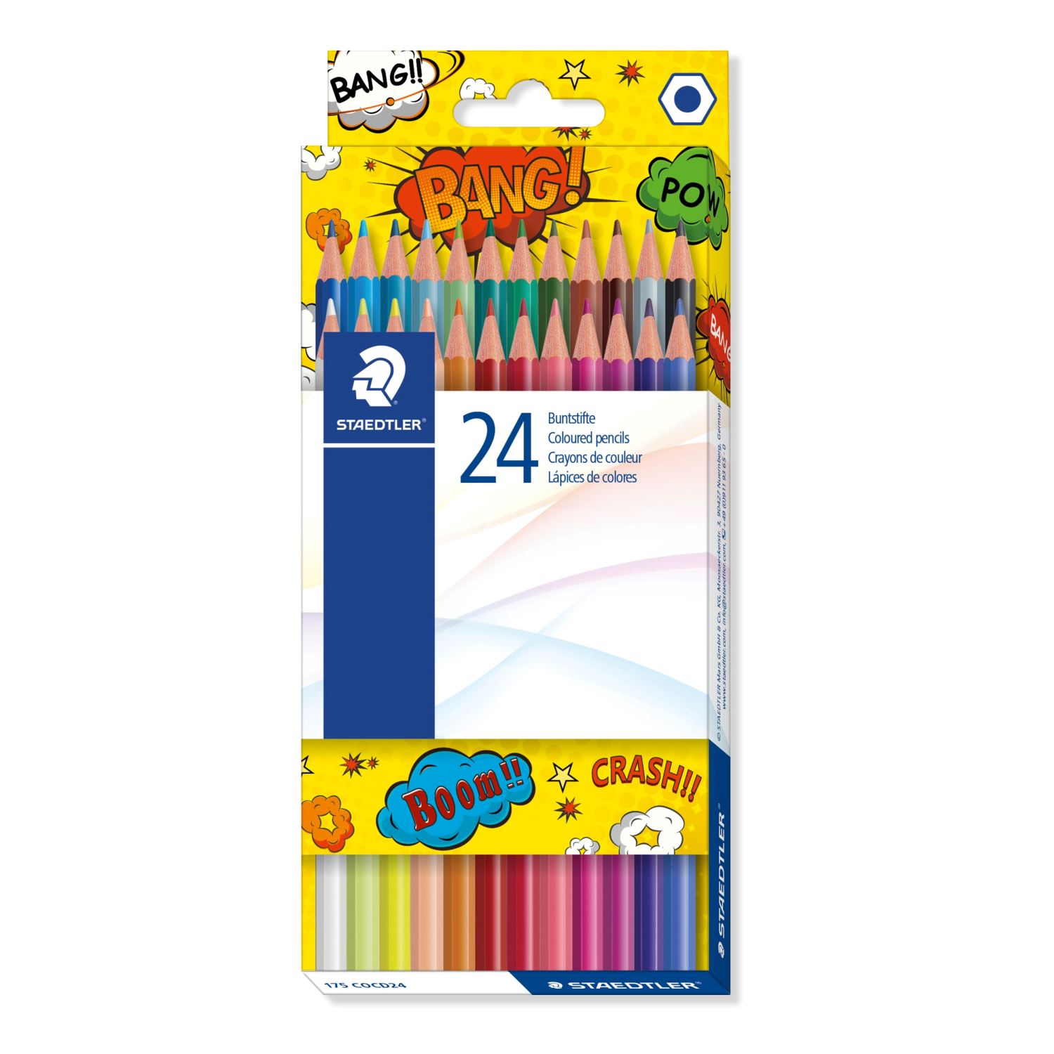 Staedtler 175 COCD24Y Comic Coloured Pencil Set, Yellow Pack