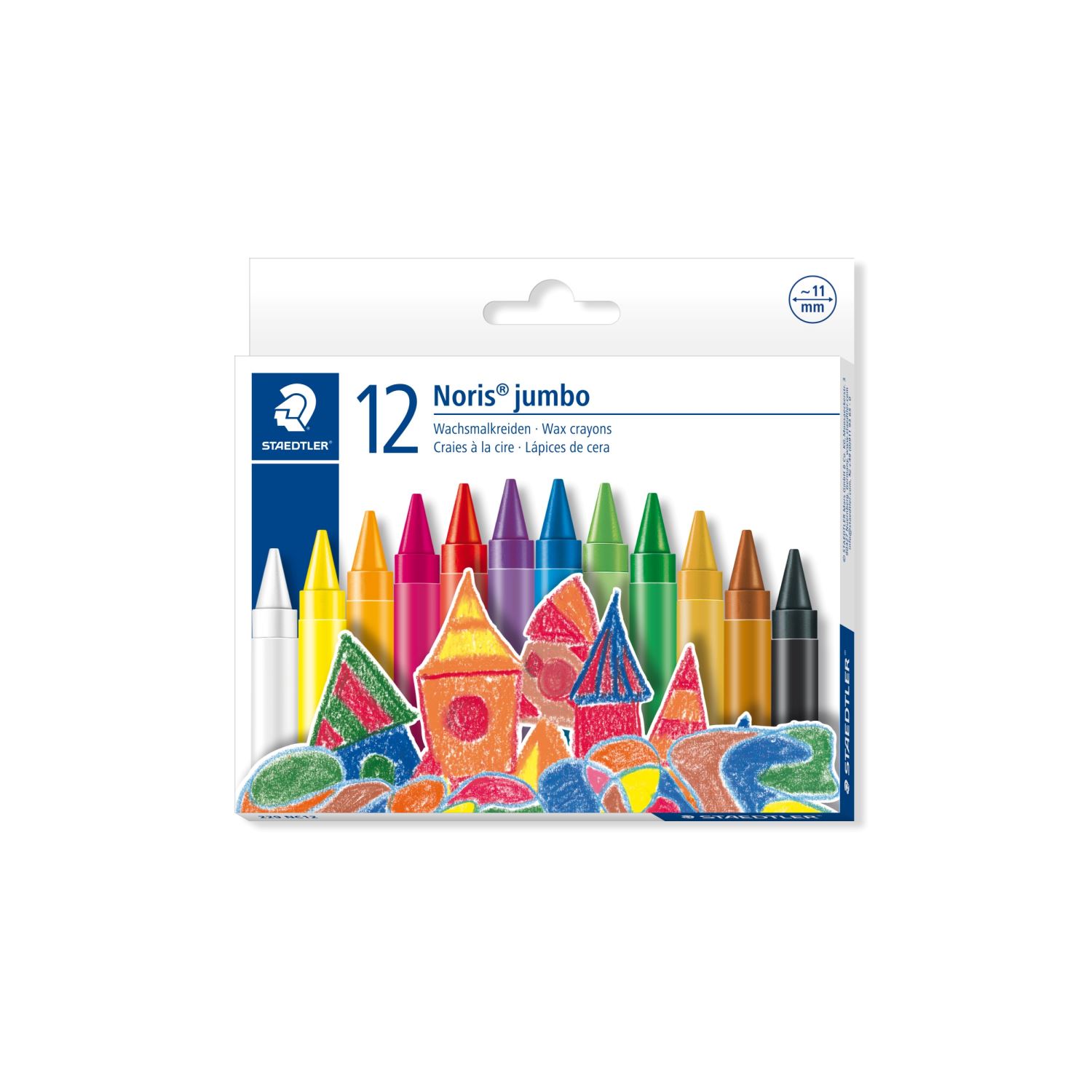 Staedtler Noris Club Jumbo Oil Pastels, 12 Colours