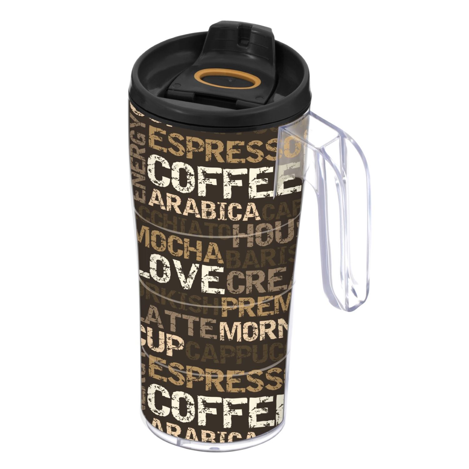 Herevin 161487-011 Coffee Mug with Handle and Coffee Print