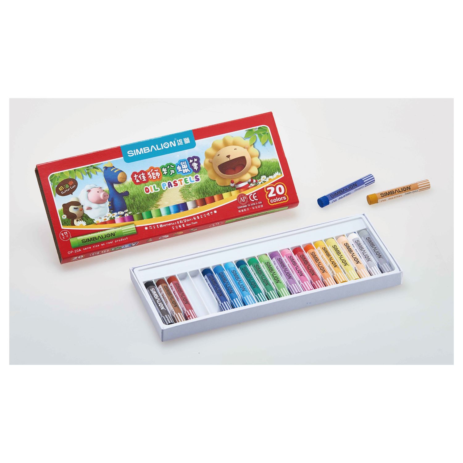 Simbalion OP-20A 20-Colour Oil Pastels