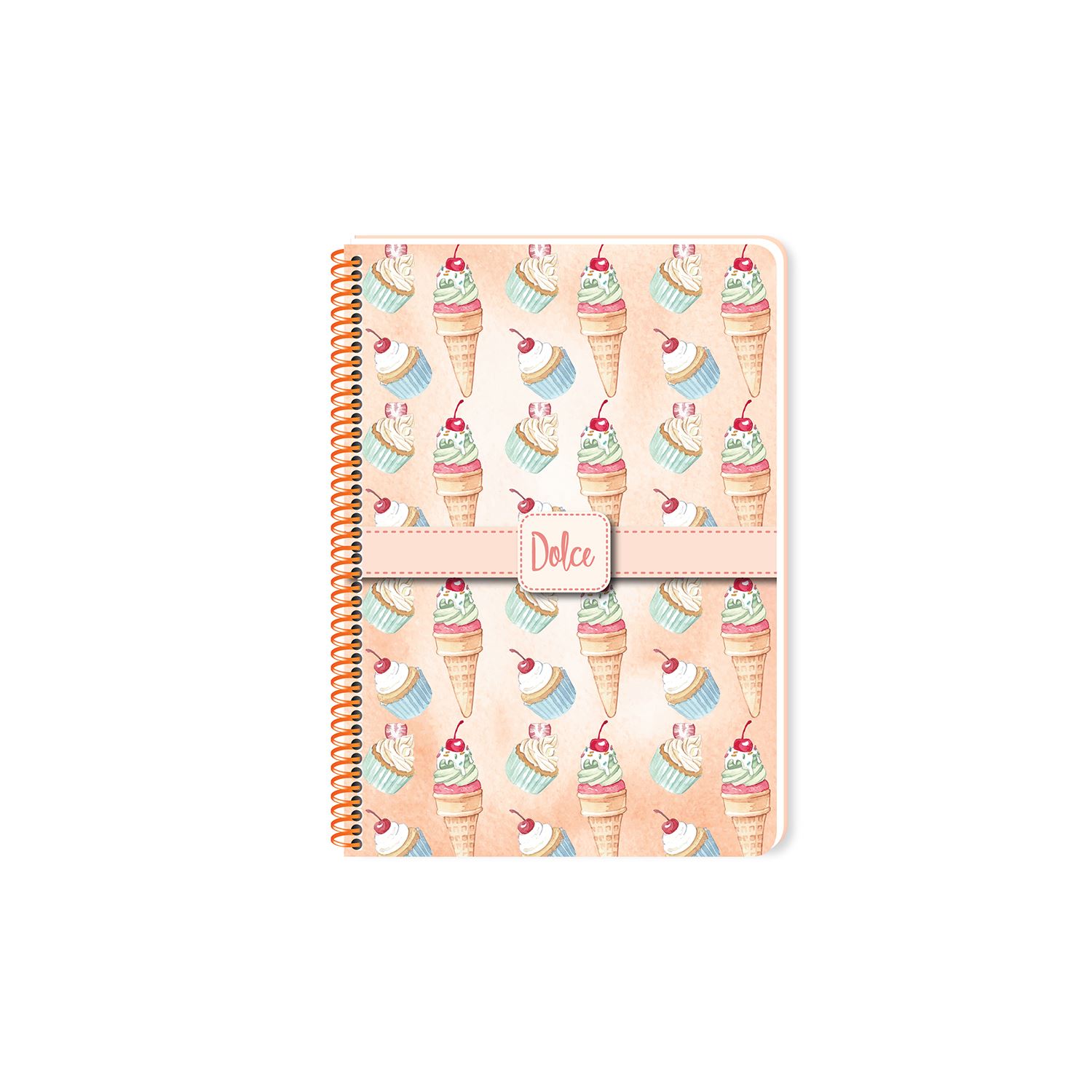Keskin Color 334121-99-3 A4 80-Sheet Lined Dolce Ice Cream Notebook