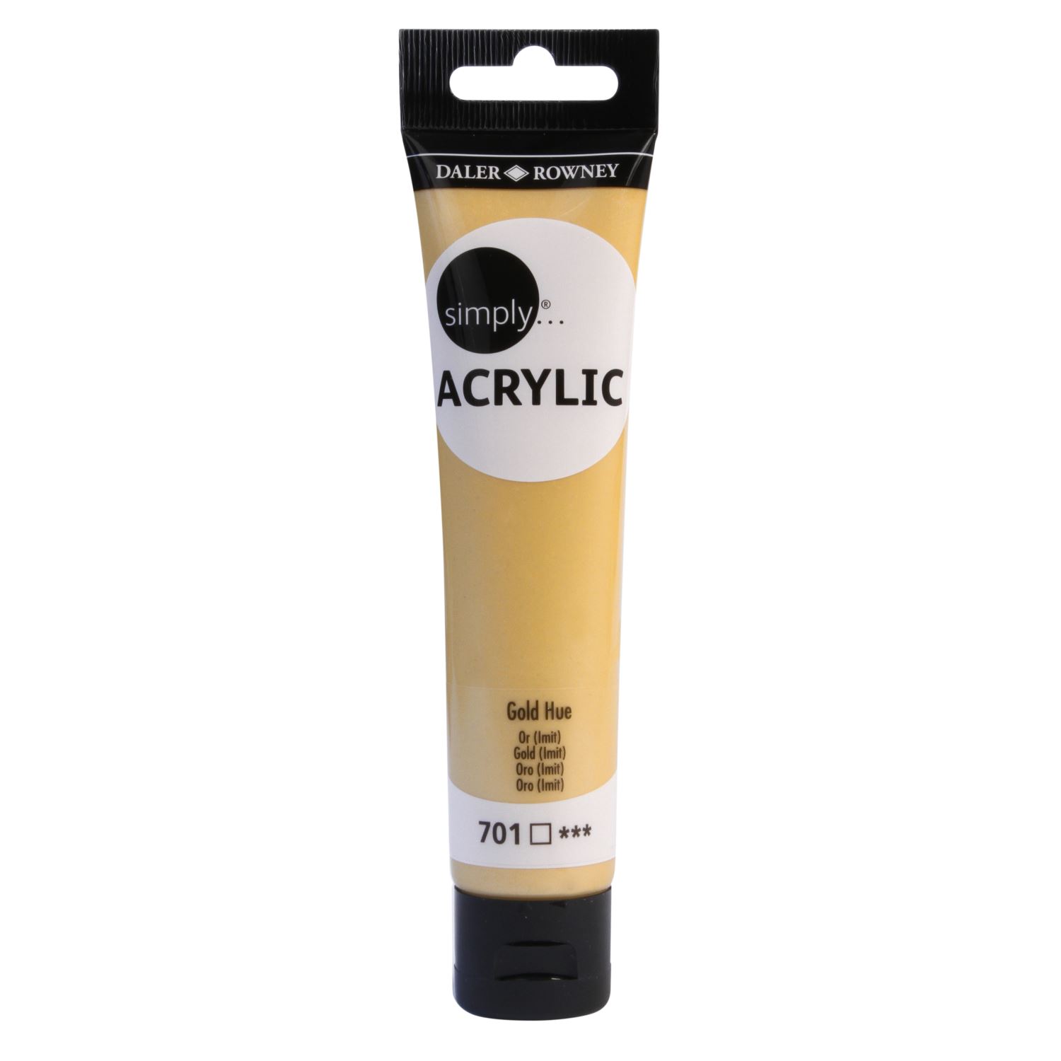 Daler Rowney Simply акриловая краска Gold, 75 мл