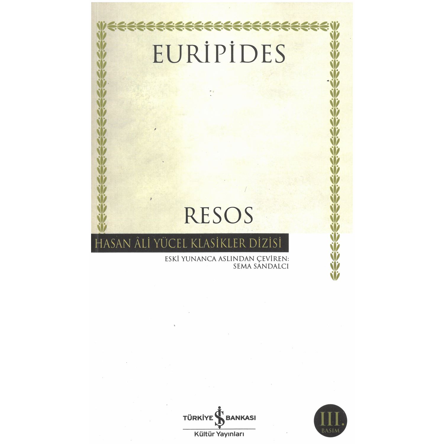 İş Bankası Kültür Yayınları Resos 9786053604181 Paperback Book