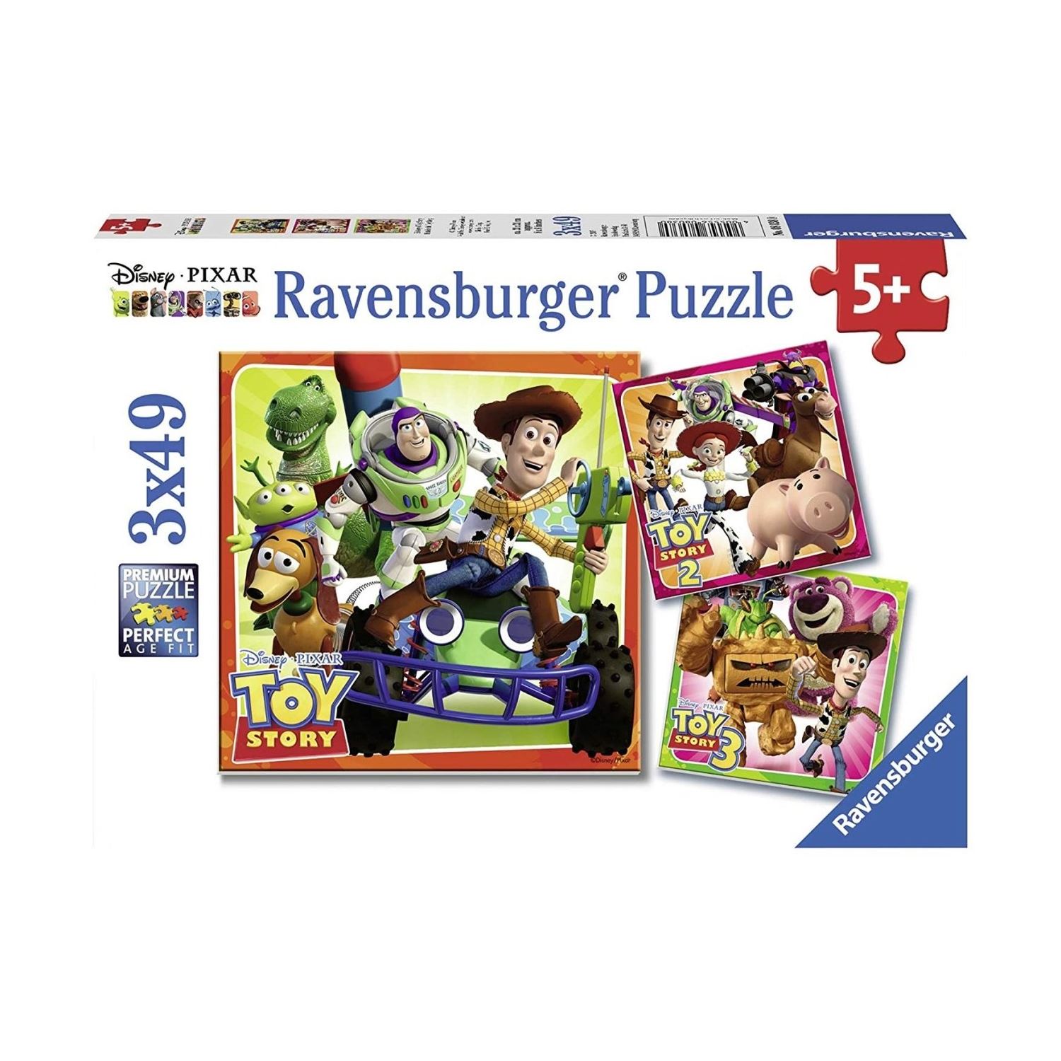Детский пазл Ravensburger Toy Story, 3 × 49 деталей RPK080380