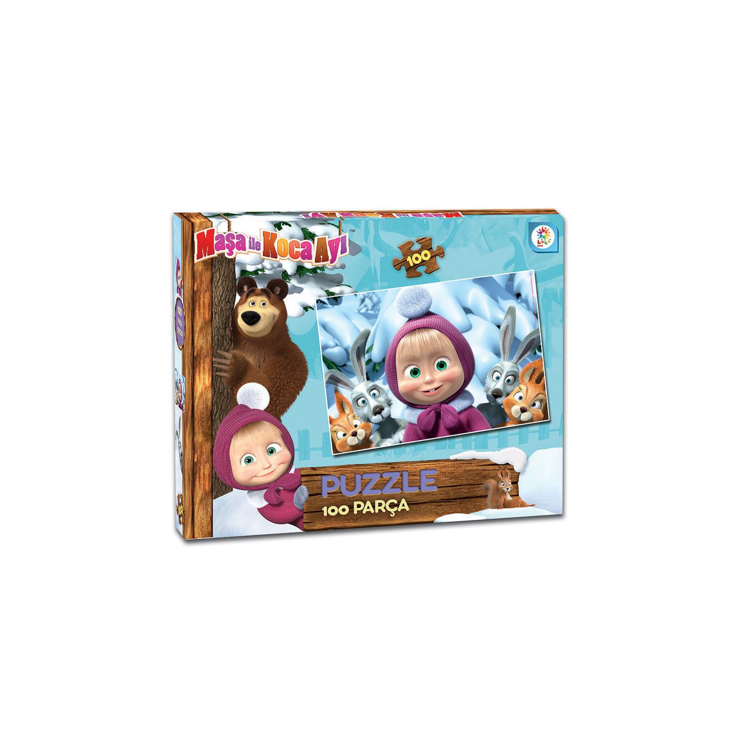 Laço Kids MB7540 Masha and the Bear 100-Piece Boxed Jigsaw Puzzle