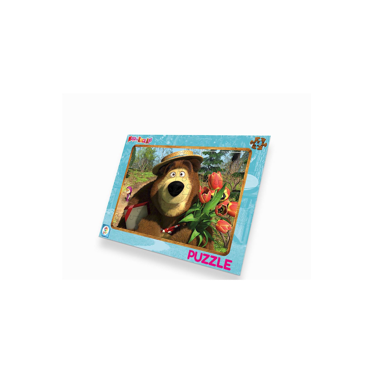 Masha ve Koca Ayı 48 Parça Frame Puzzle Koca Ayı