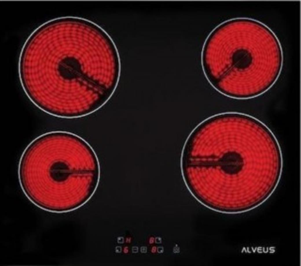 Alveus VC 604, чёрная стеклокерамическая панель 60 см