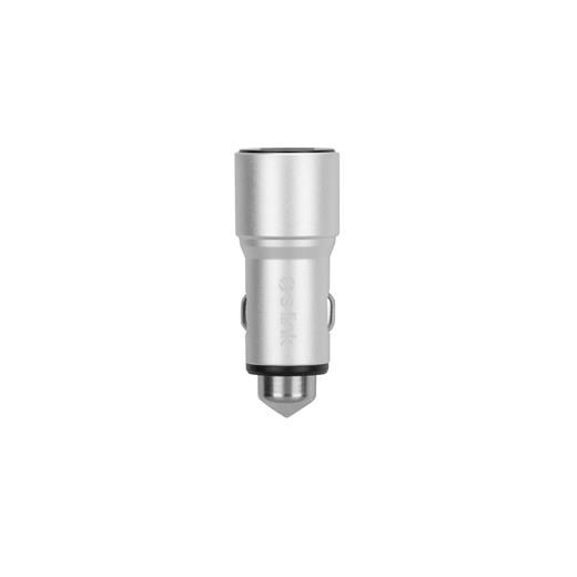 S-Link SW-C7 5V 3.1A Dual USB Silver Car Charger