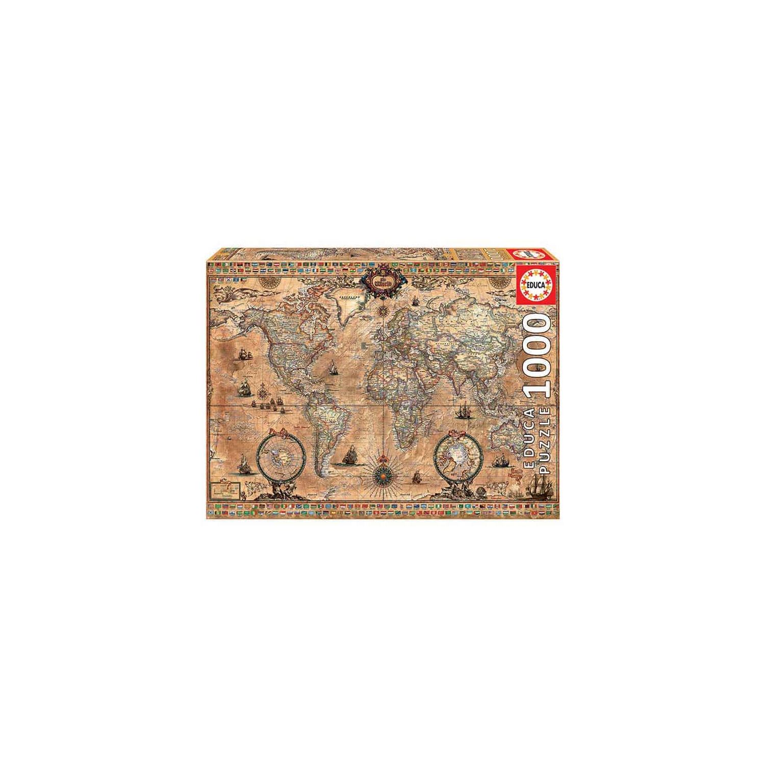 Educa Antique World Map — пазл на 1000 деталей