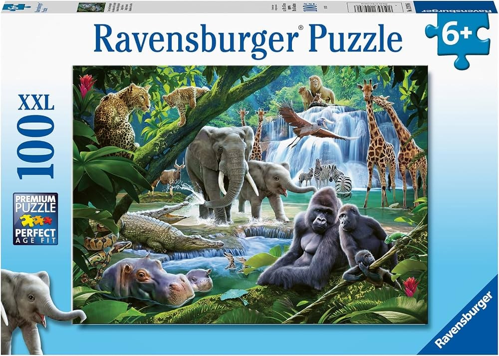 Ravensburger Дикие животные, детский пазл на 100 деталей