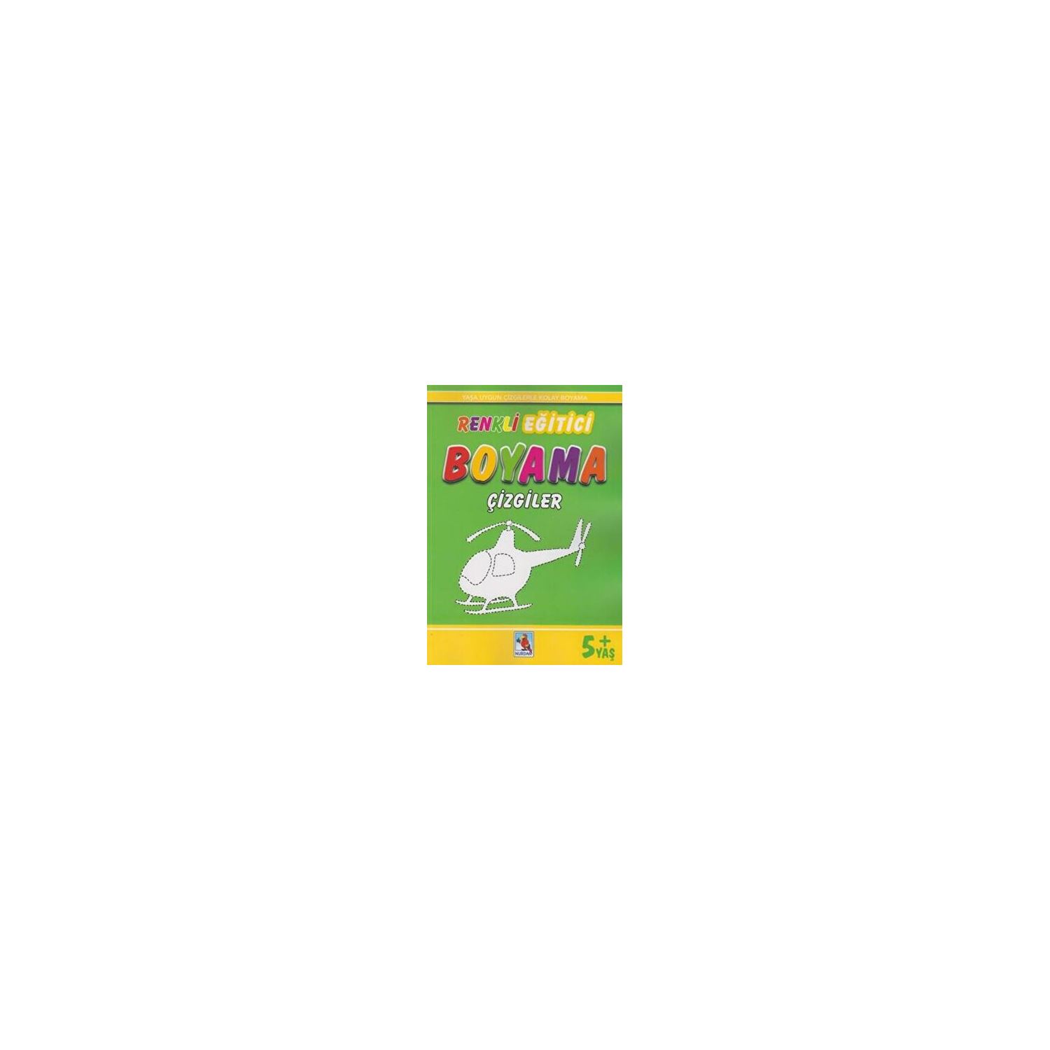 Nurdan 9789755276816 Renkli Eğitici Boyama Çizgiler Colouring Book, Age 5+