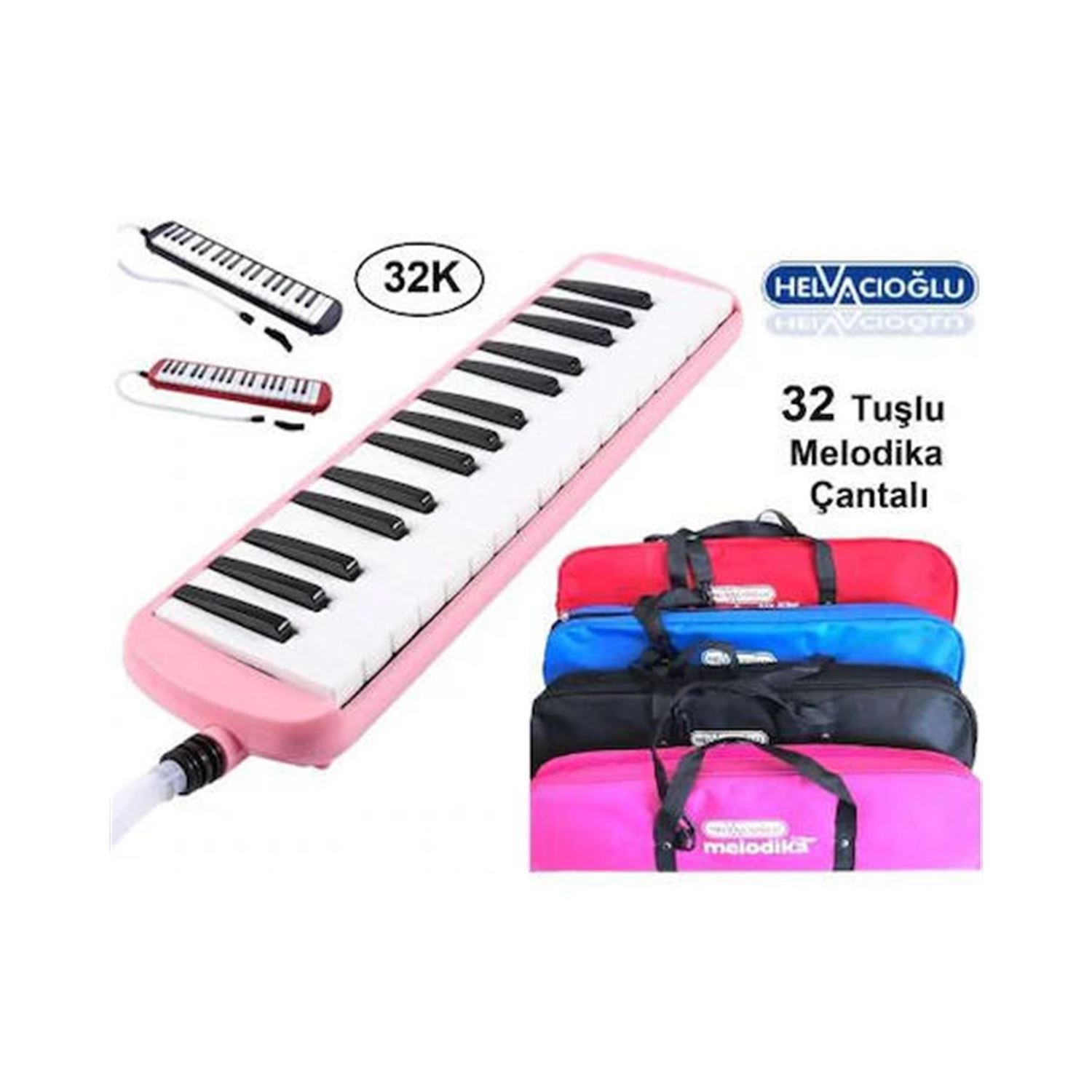 Melodika 32 Tuşlu Kılıflı kırmızı