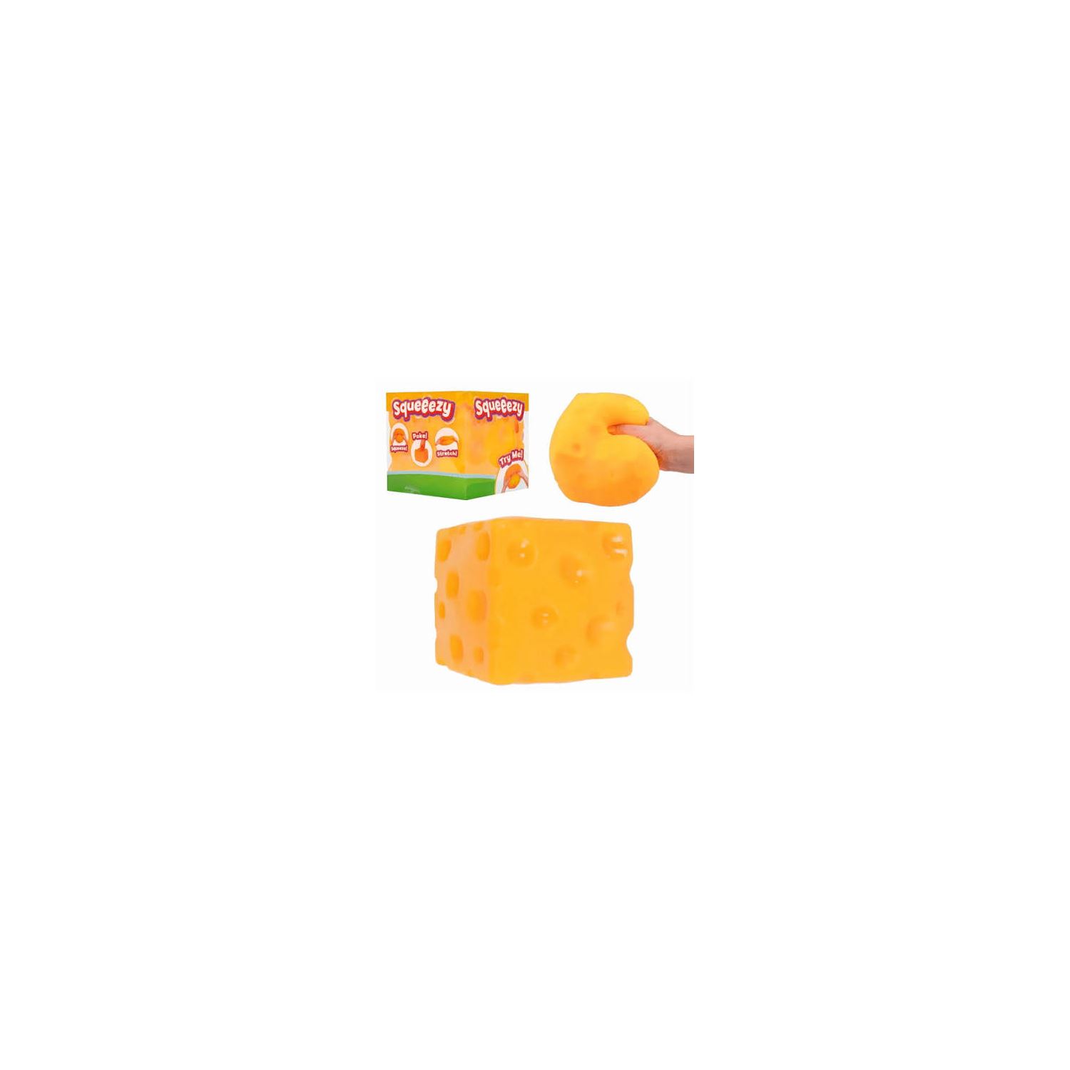 Ty Toys Cheese Squishy 156-80133 Cheese-Shaped Squeeze Toy