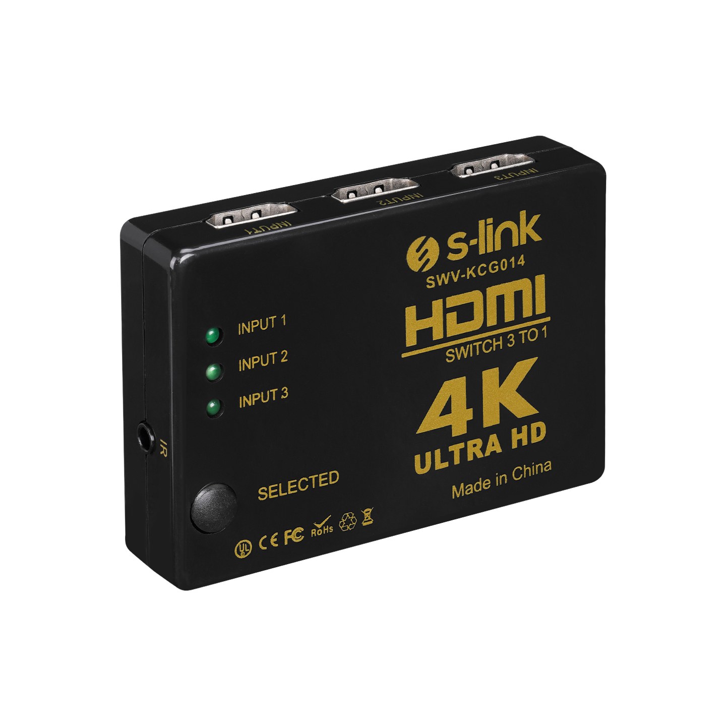 S-Link SWV-KCG014 HDMI-коммутатор 3×1, 4K×2K, IR + адаптер