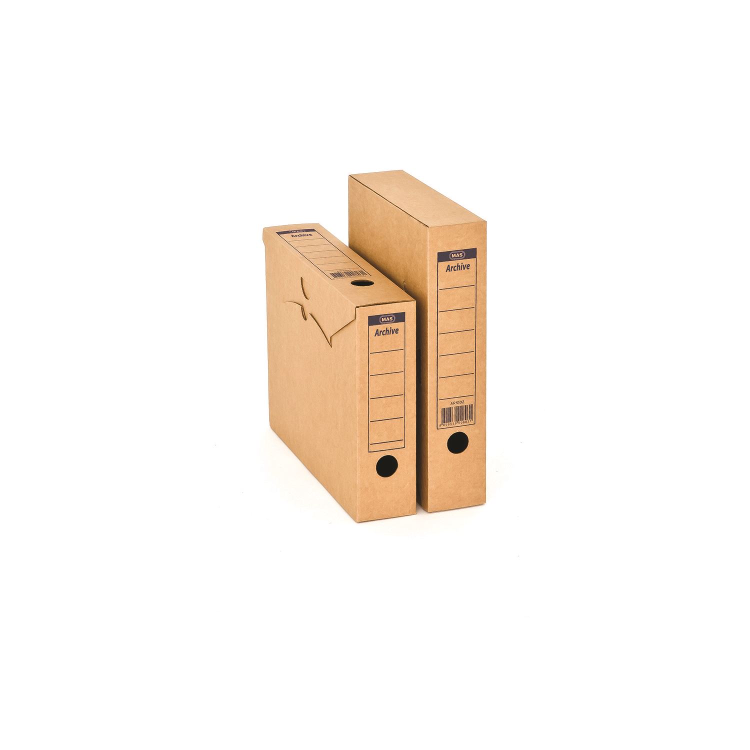 Mas Ars102 Cardboard Archive Transfer Box, Double-Sided, Pack of 10