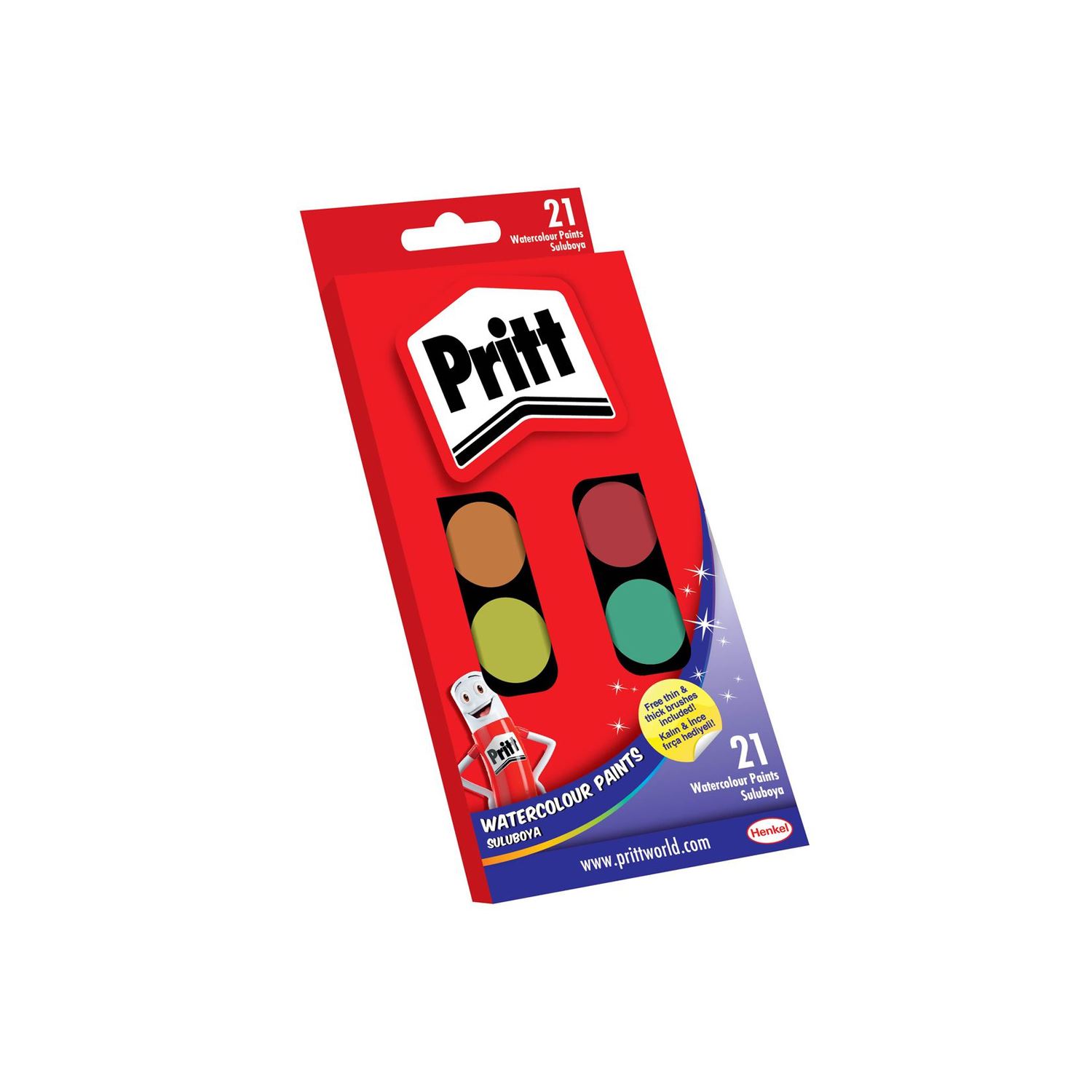 Pritt 2263.00120 Watercolour Paints, 21 Colours