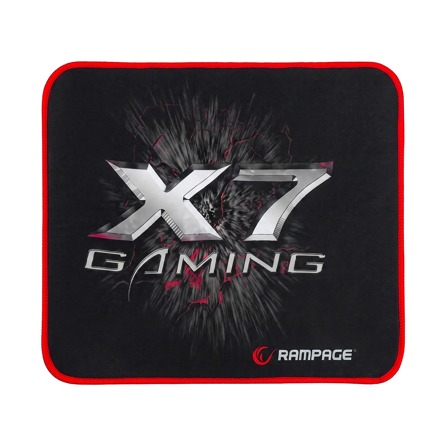 Addison Rampage 300267 Gaming Mouse Pad, 320x270x3 mm, Red Stitching
