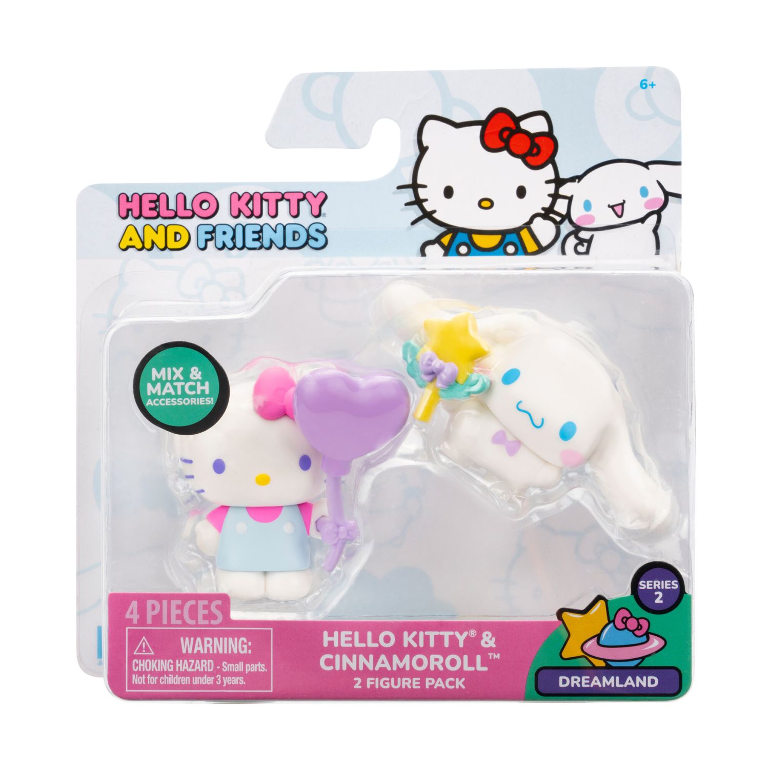 Hello Kitty HKT06100: набор из 2 мини-фигурок Hello Kitty и Cinnamoroll
