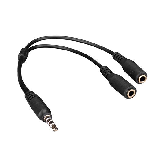 S-link SL-TA67 Siyah Audio + Mic to 3,5mm 0.15m Kulaklık Çevirici
