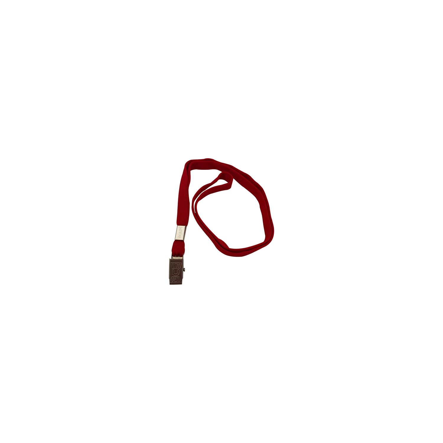 Eraysan 9103003 Red Woven Polyester Lanyard with Metal Clip, 10-Pack