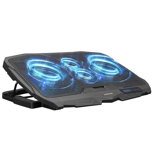 Addison Rampage AD-RC4 Mavi Ledli 2*125mm+2*70mm Işıklı Fan 15"-17" Notebook Soğutucu Stand