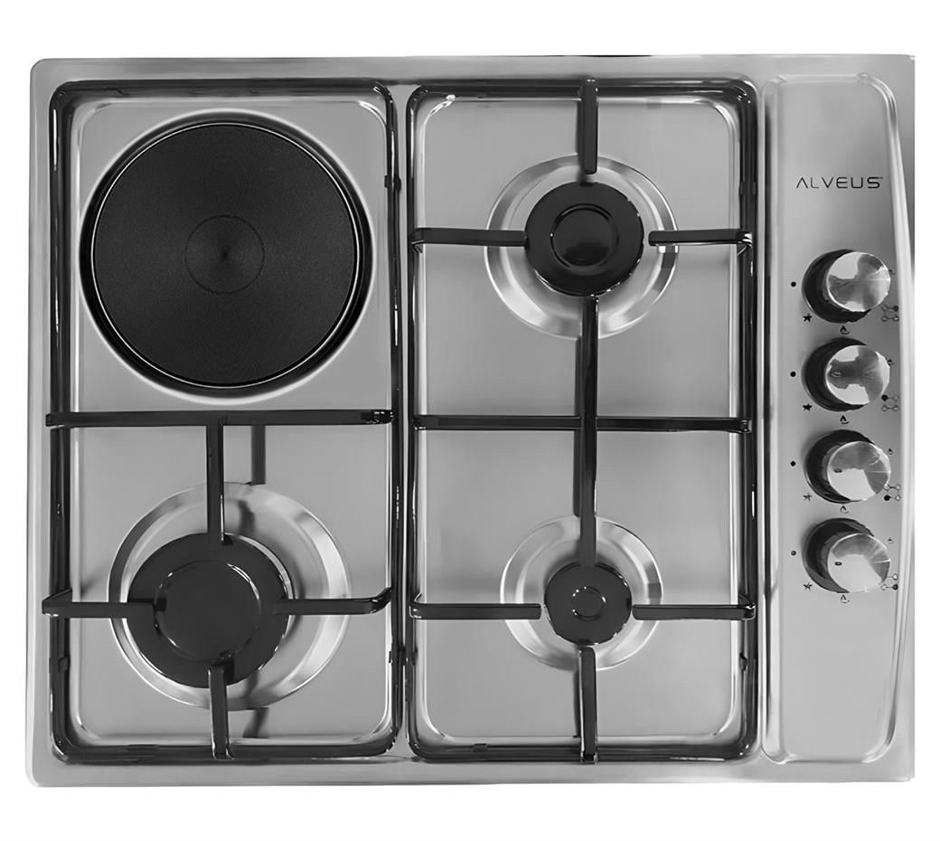 Alveus MTF 631 INOX 3 Gas + 1 Electric 60 cm Built-In Hob
