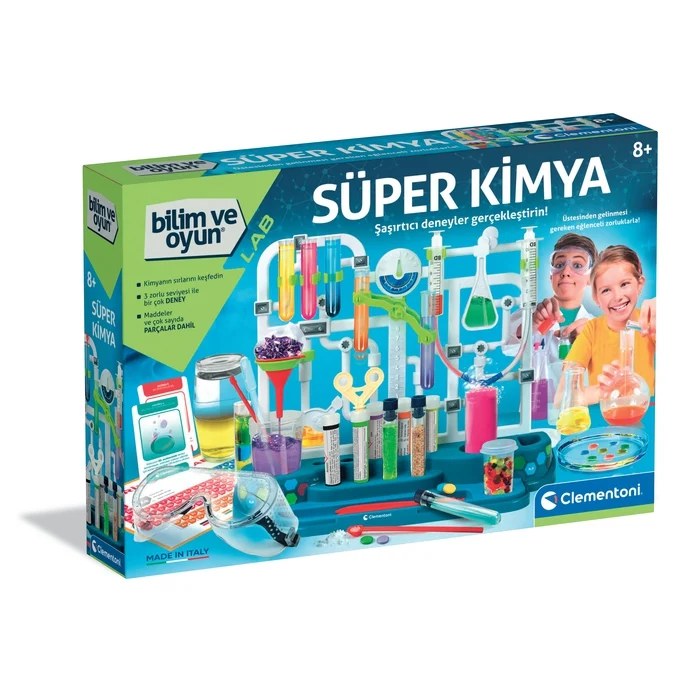 Clementoni Bilim ve Oyun - Süper Kimya Kimya Deney Seti