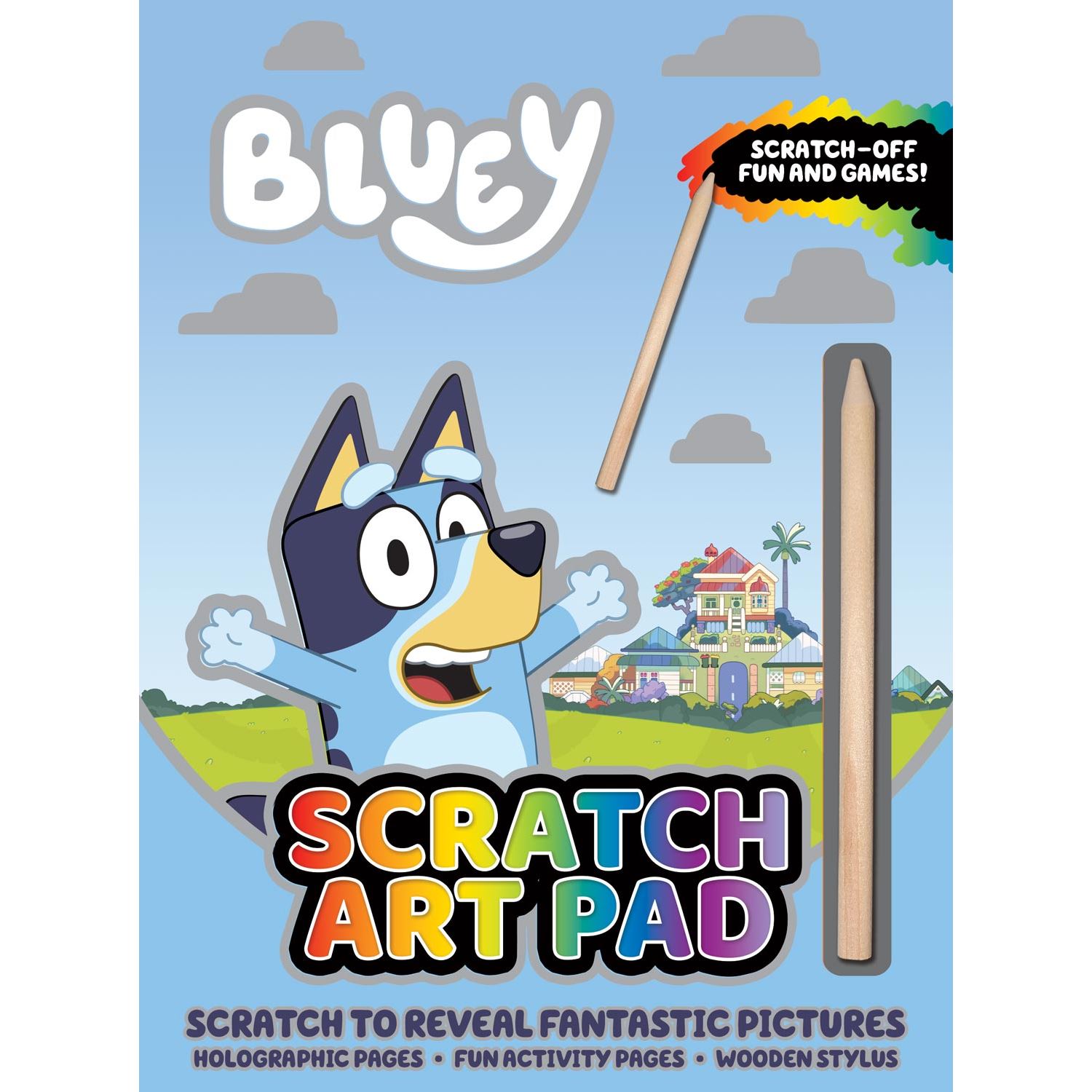 Alligator Products Bluey Scratch Art Pad İngilizce Çocuk Etkinlik Kitabı