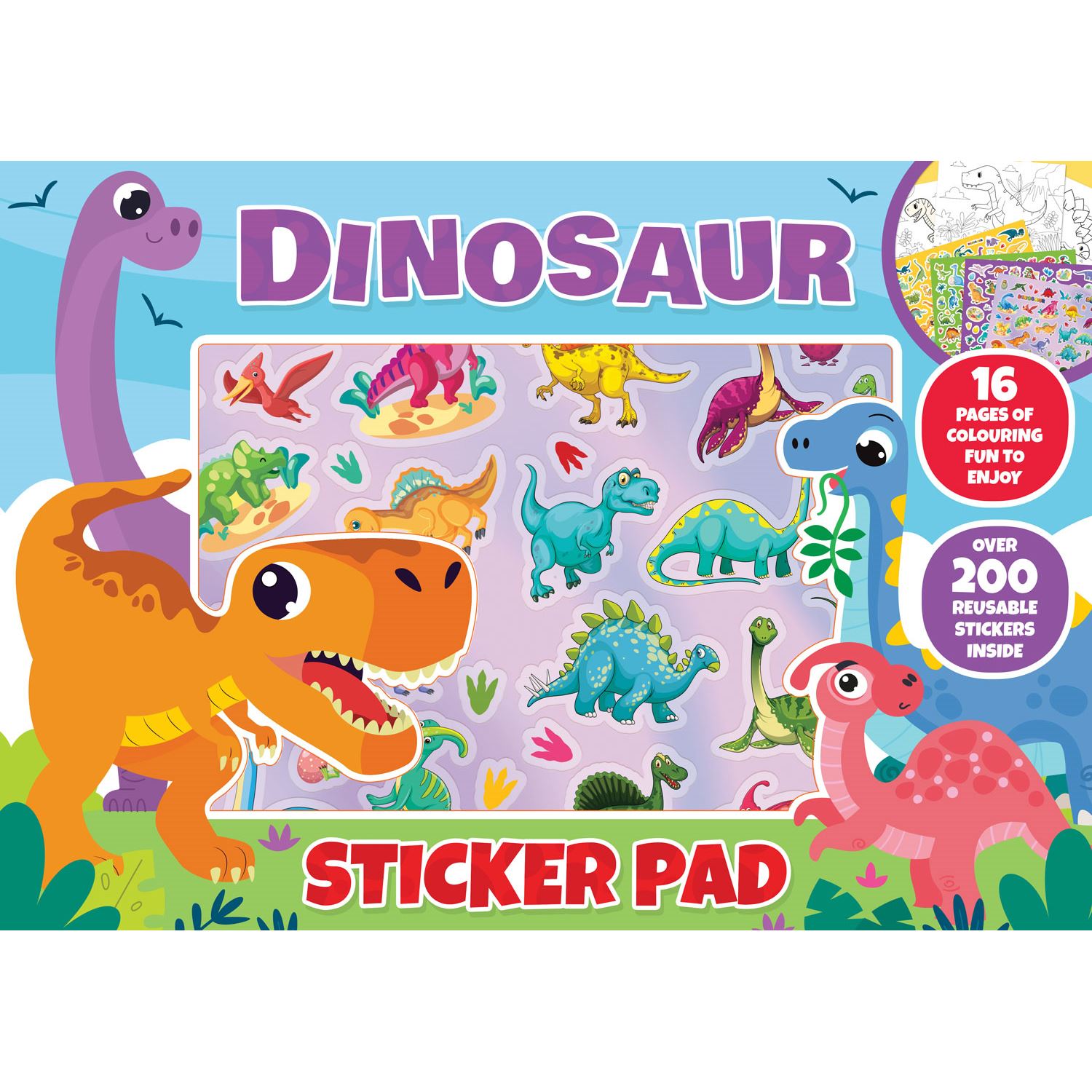 Alligator Products 9781788248150 Dinosaur Sticker Pad