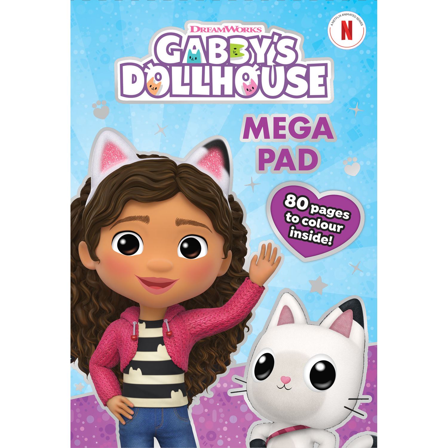 Alligator Products Gabby's Dollhouse Mega Pad English Colouring and Activity Book, 80 Pages