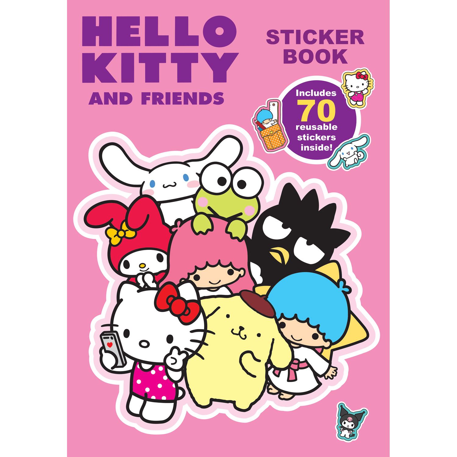 Alligator Products Hello Kitty Sticker Book İngilizce Etkinlik Kitabı, 70 Yeniden Kullanılabilir Çıkartma