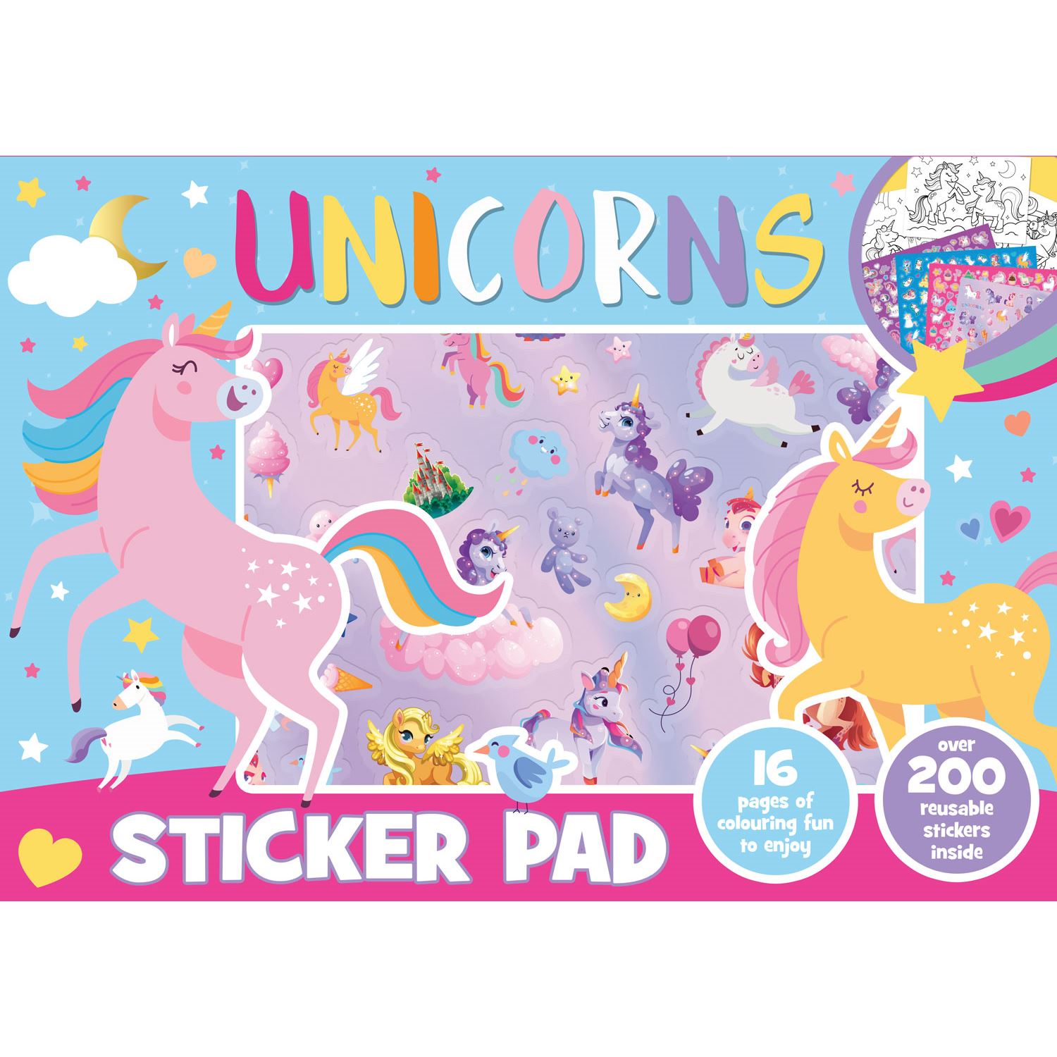 Alligator Products Unicorns Sticker Pad 9781788248136