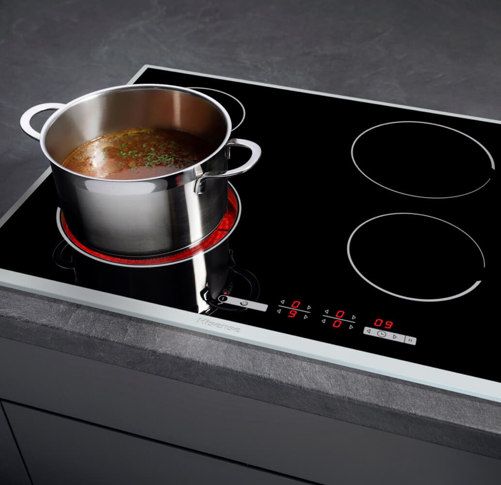 Hisense E6432X 60 cm 4-Zone Black Glass Ceramic Electric Hob