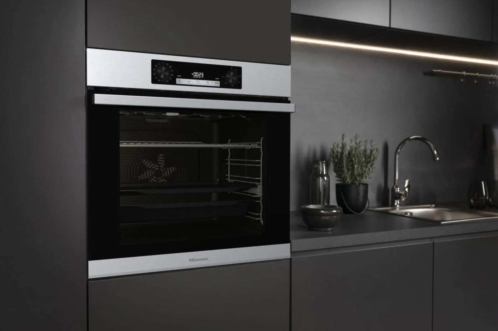 Hisense BSA65226PX 77 L Air Fry Built-In Oven, Stainless Steel