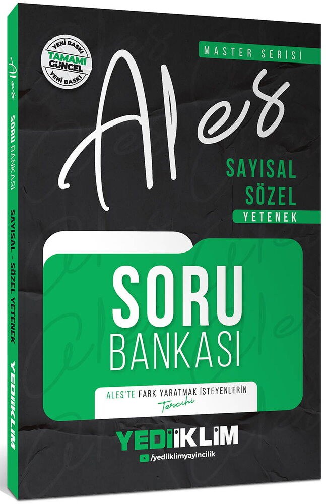 Yediiklim ALES Quantitative-Verbal Ability Question Bank 9786254319631