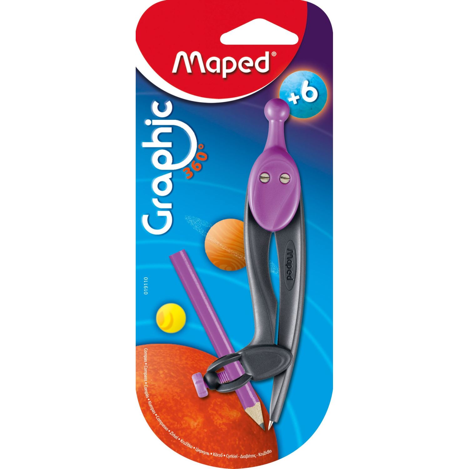 Maped Graphic Kalem Tutuculu Pergel Mor