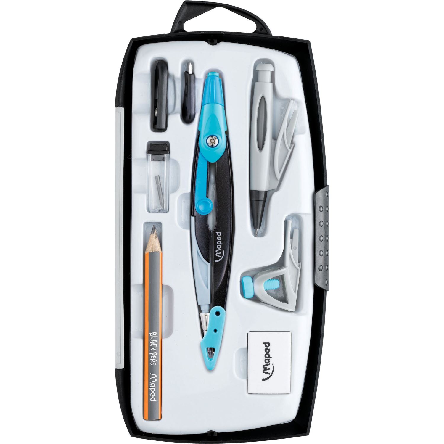 Maped 036908 8-Piece Blue Compass Set